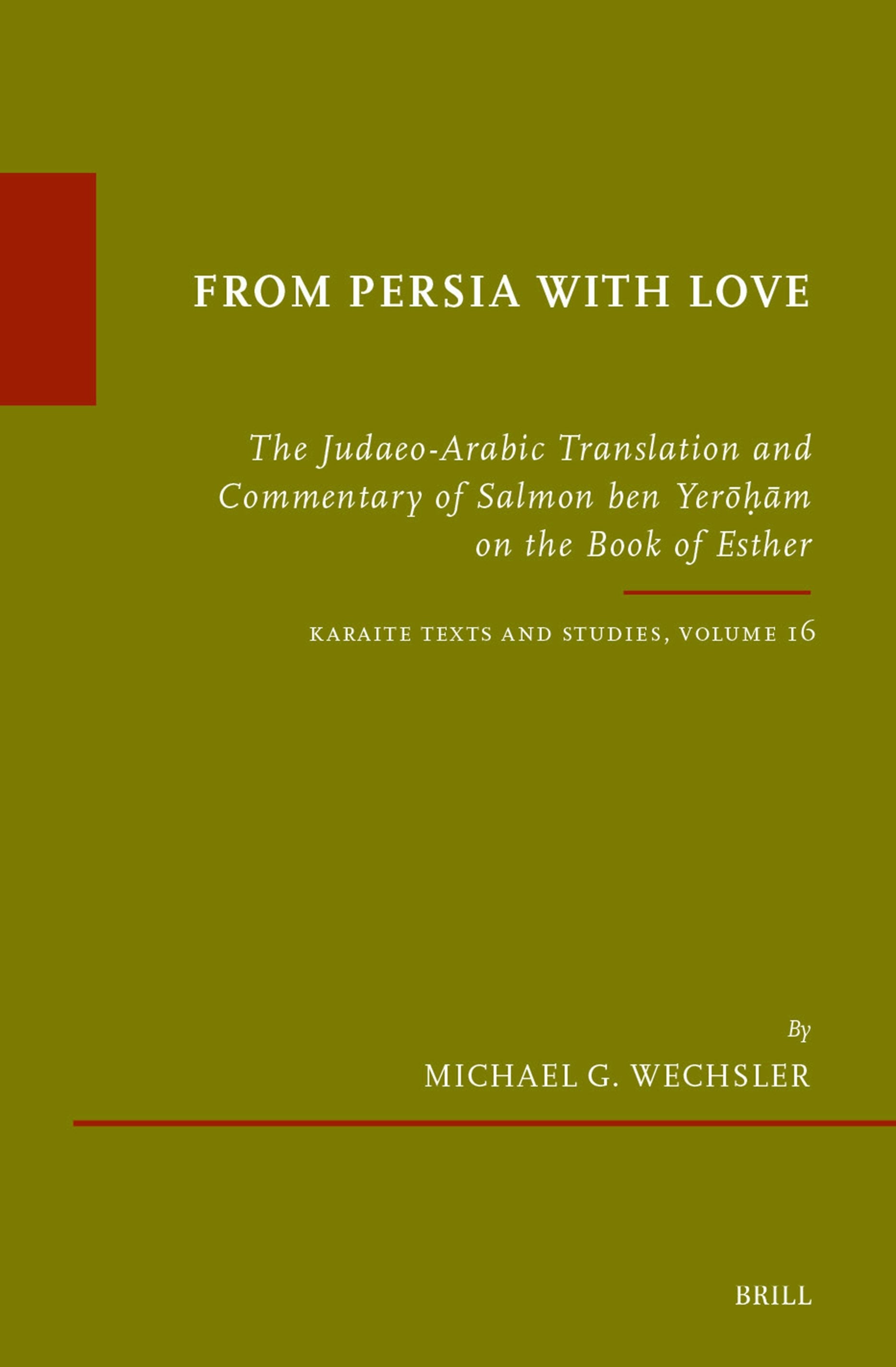 Book cover image for From Persia with Love ISBN: 9789004191334